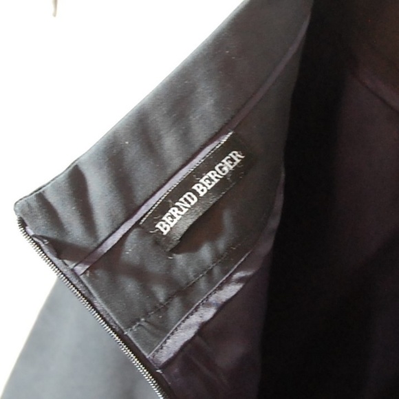 BERND Berger Pencil Skirt Navy Cotton Size 6 - Picture 5 of 7